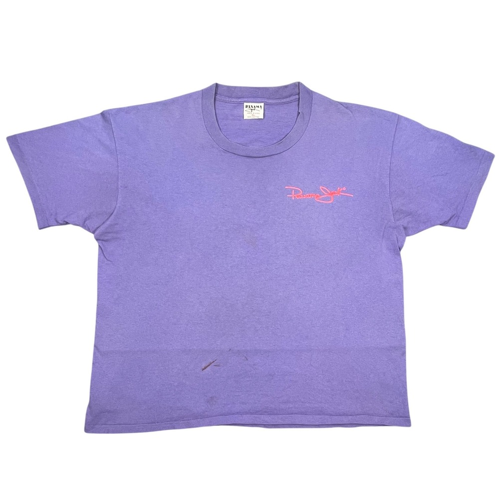 VTG 90s USA Panama Jack Purple Single Stitch Parrot Graphic T-Shirt Mens XL READ